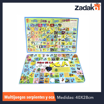 MULTIJUEGOS SERPIENTES Y OCA, CON 1 PZ O CAJA CON 50 PZS