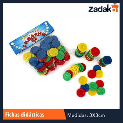 FIDI30 FICHAS DIDACTICAS C/30 PZAS, CON 1 PZ O CAJA CON 30 PZS