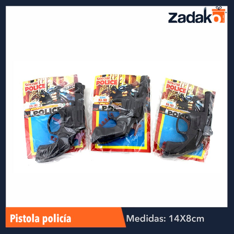 PISTOLA POLICE CON RESORTE, CON 1 PZ O CAJA CON 500 PZS