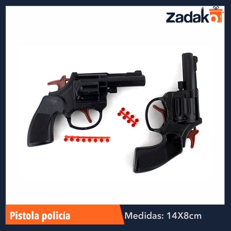 PISTOLA POLICE CON RESORTE, CON 1 PZ O CAJA CON 500 PZS