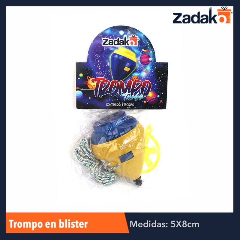 TROMPO EN BLISTER, CON 1 PZ O CAJA CON 250 PZS