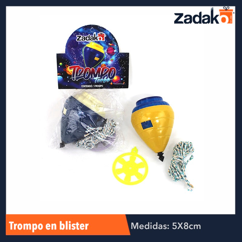 TROMPO EN BLISTER, CON 1 PZ O CAJA CON 250 PZS