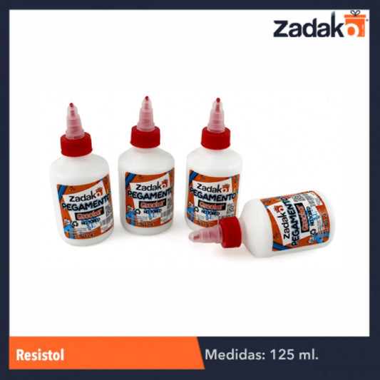 RESISTOL  125 ML, CON 1 PZ O CAJA CON 240 PZS
