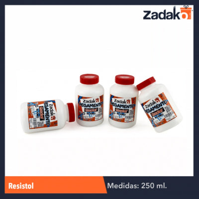 RESISTOL 250 ML, CON 1 PZ O CAJA CON 90 PZS