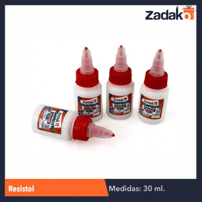 RESISTOL 30 ML, CON 1 PZ O CAJA CON 200 PZS