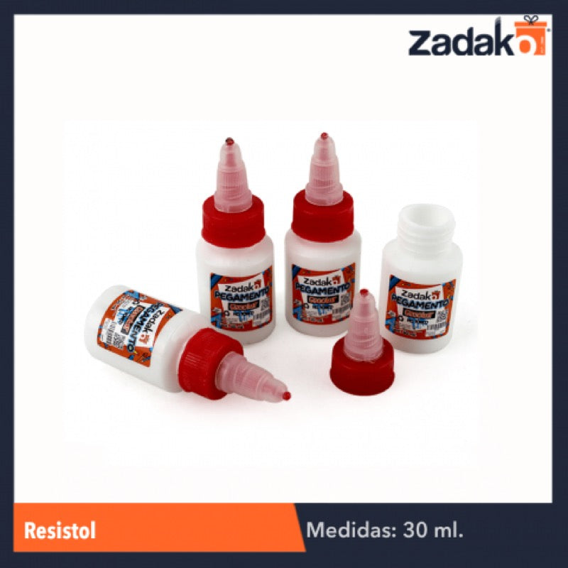 RESISTOL 30 ML, CON 1 PZ O CAJA CON 200 PZS