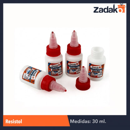 RESISTOL 30 ML, CON 1 PZ O CAJA CON 200 PZS
