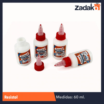 RESISTOL 60 ML, CON 1 PZ O CAJA CON 200 PZS