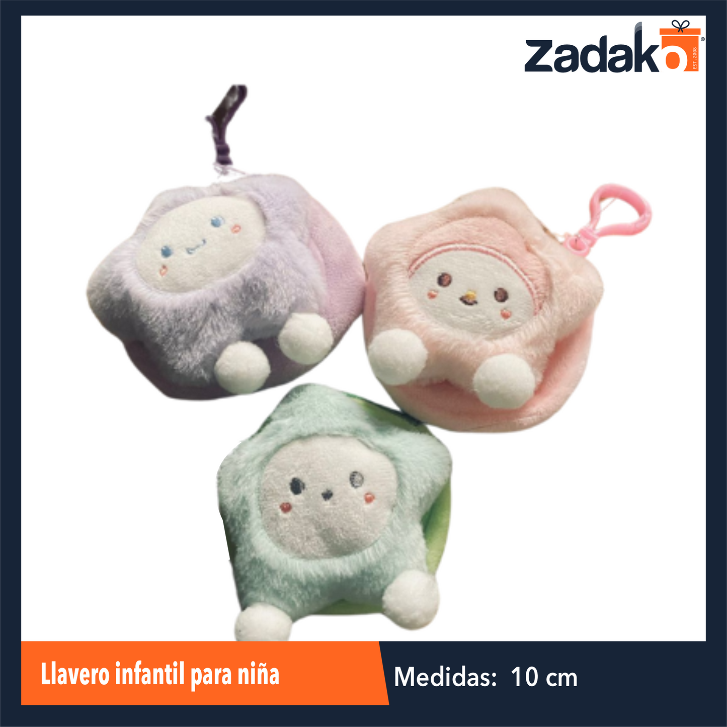 ZA-0152 MONEDERO PELUCHE  CON 1 PZ O CAJA CON 1200 PZS