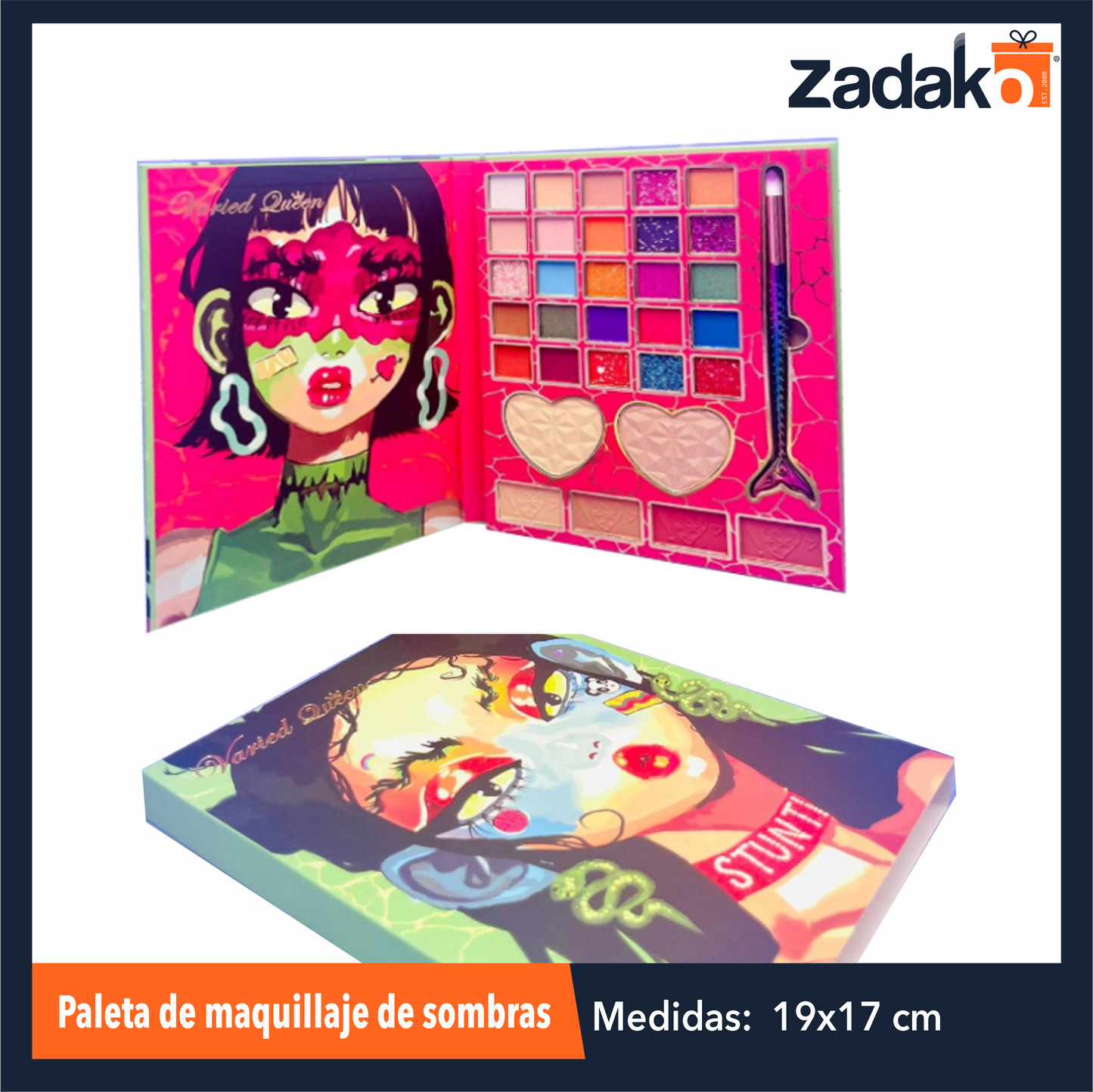 ZB-0322 PALETA DE MAQUILLAJE DE SOMBRAS CON 1 PZ O CAJA CON 96 PZS