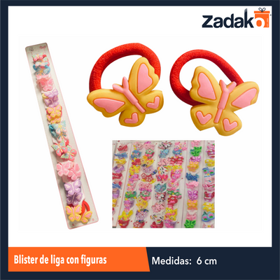 ZB-0384 BLISTER CON  10 LIGAS DE  FIGURAS, CON 1 PZ O CAJA CON 300 PZS