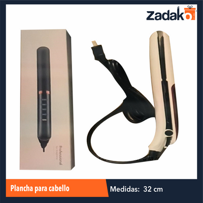 ZB-0389 PLANCHA PARA CABELLO DE 32 CM CON 1 PZ O CAJA CON 40 PZS