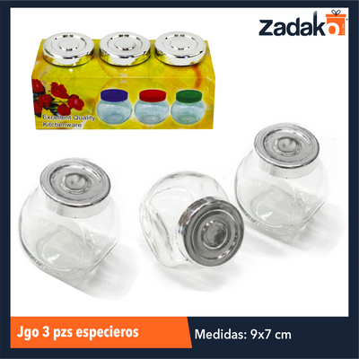 ZC-0344 JGO 3 PZS ESPECIEROS, CON 1 PZ O CAJA CON 48 PZS