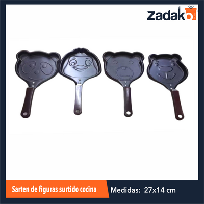 ZC-0435 SARTEN DE FIGURAS  SURTIDO COCINA CON 1 PZ O CAJA CON 100 PZS