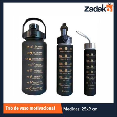 ZC-0439 TRIO DE VASO MOTIVACIONAL CON 1 PZ O CAJA CON 48 PZS