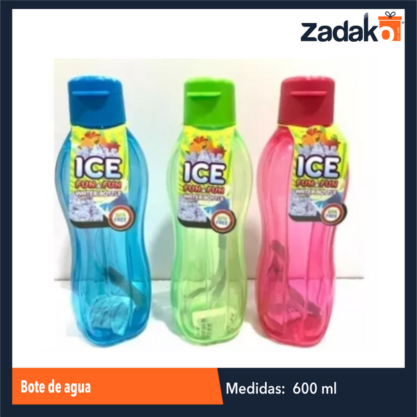 ZC-0545 BOTE DE AGUA 600 ML CON 1 PZ O CAJA CN 100 PZS