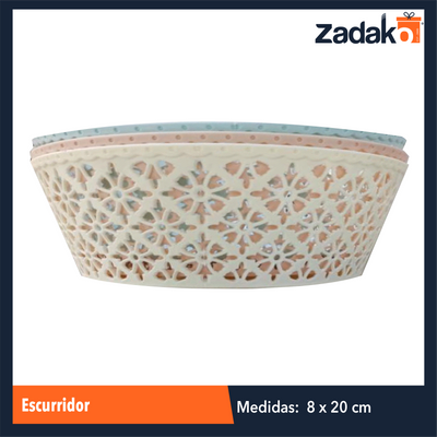 ZC-0559 ESCURRIDOR DE 8 X 20 CM CON 1 PZ O CAJA CON 300 PZS