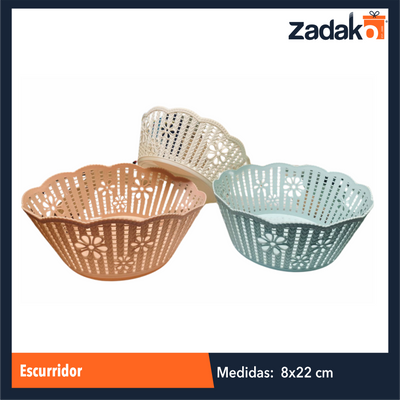 ZC-0563 ESCURRIDOR DE 8 X 22 CM CON 1 PZ O CAJA CON 300 PZS