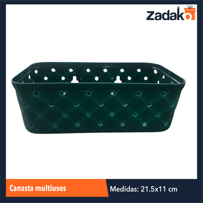 ZC-0566 CANASTA MULTIUSOS DE 11 X 21.5 CM CON 1 PZ O CAJA CON 144 PZS