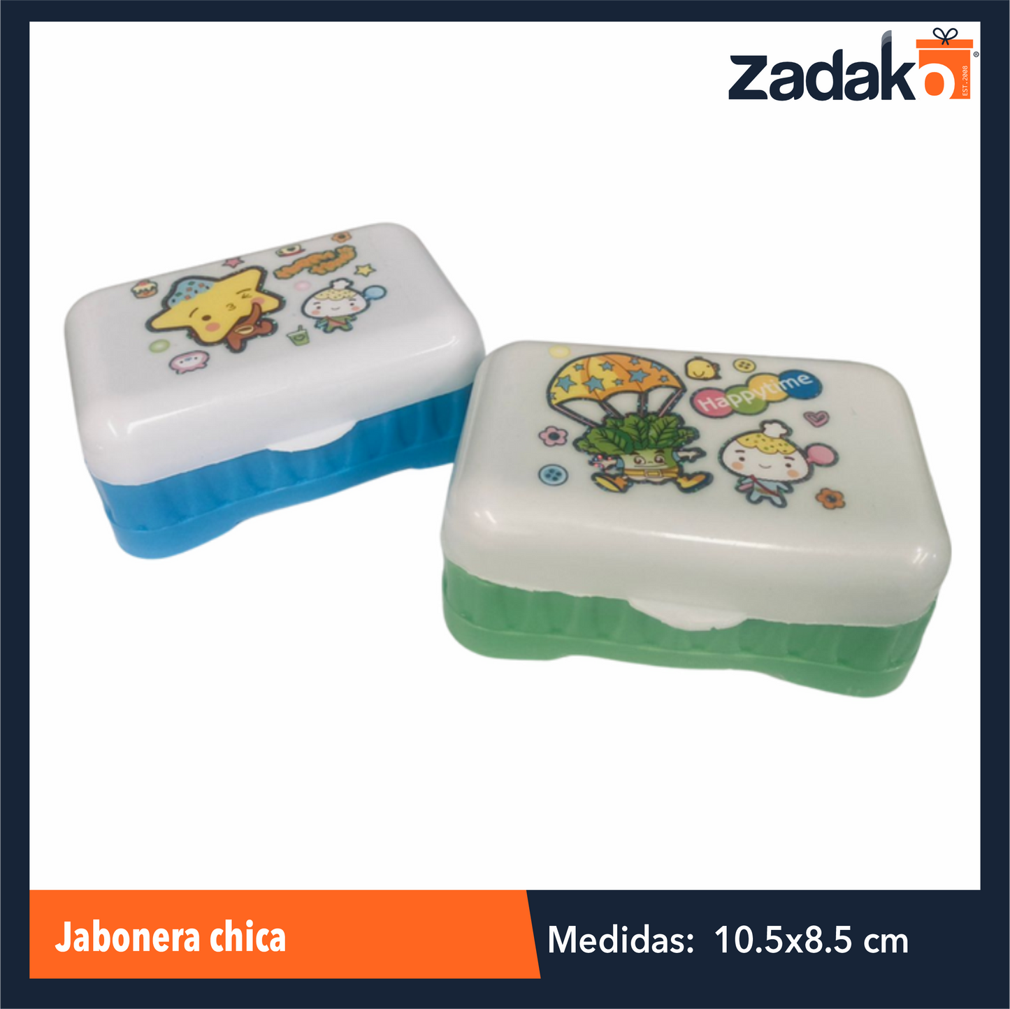 ZC-0608 JABONERA CHICA CON 2 PZ O CAJA CON 120 PQTS