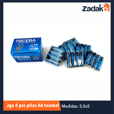 ZE-0009 JGO 4 PZS PILAS AA TOCEBAL, CON 6 PZS, O CAJA CON 50 PQTS