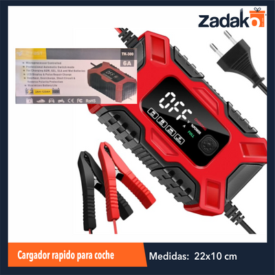 ZE-2013 CARGADOR RAPIDO PARA COCHE CON 1 PZ O CAJA CON 50 PZS