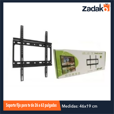 ZE-2147 SOPORTE FIJO PARA TV DE 26 A 63 PULGADAS CON 1 PZ O CAJA CON 20 PZS