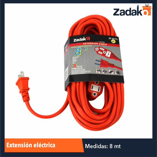 GPM-0086 GPM-3539 EXTENSION ELECTRICA DE 8 MTS CON UNA PZ O CAJA CON 50 PZS