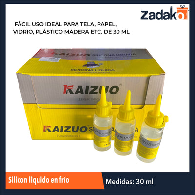ZF-0260 SILICON LIQUIDO EN FRIO DE 30 ML CON 24 PZS O CAJA CON 18 PQTS