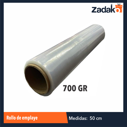 ZF-0276 ROLLO DE EMPLAYE DE 50 CM/700 GRAMOS CALIBRE 13  CON 1 PZ O CAJA CON 24 PZS