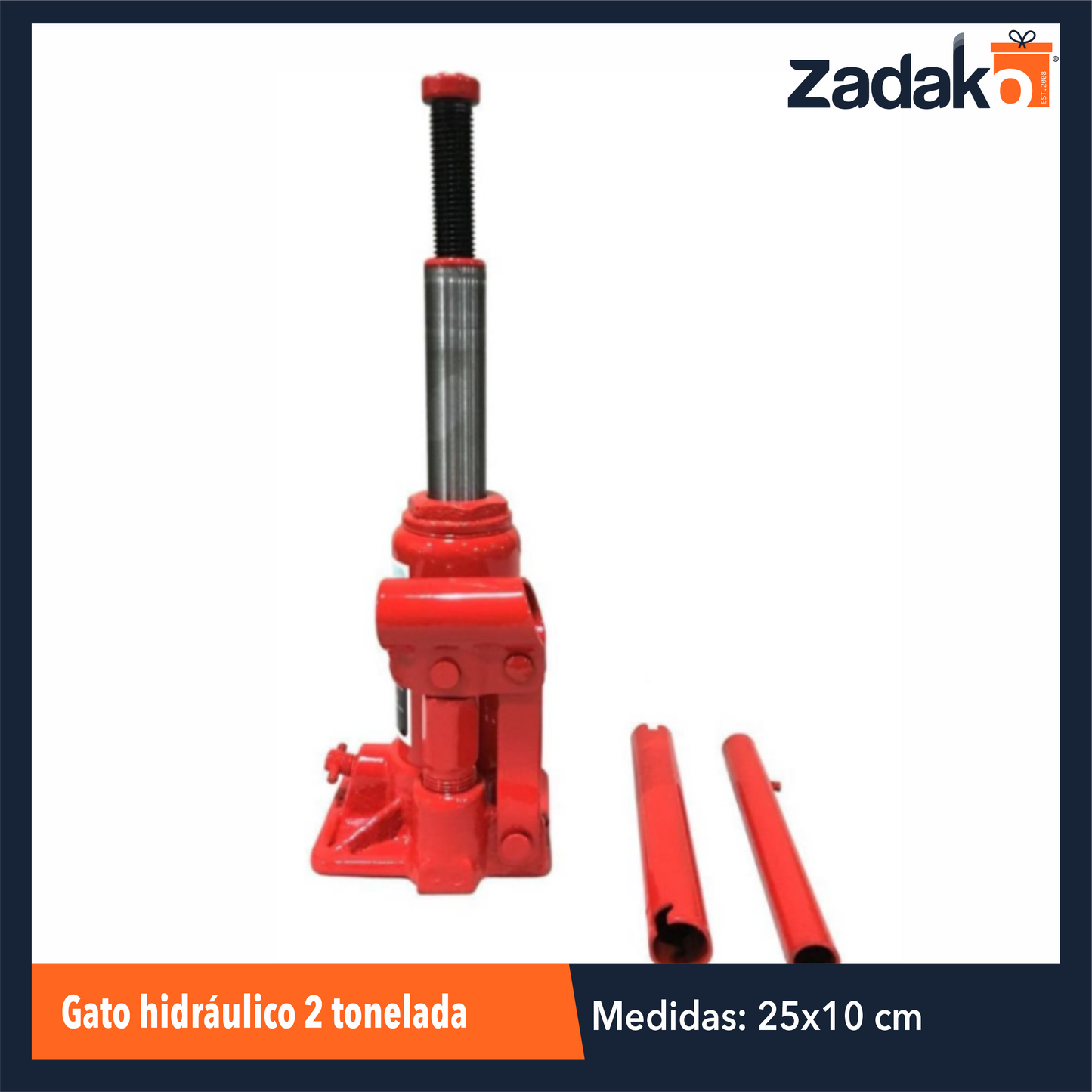 ZF-0283 GATO HIDRAULICO 2 TONELADA CON 1 PZ O CAJA CON 10 PZS