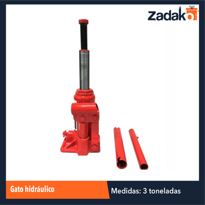 ZF-0284 GATO HIDRAULICO 3 TONELADAS CON 1 PZ O CAJA CON 5 PZS