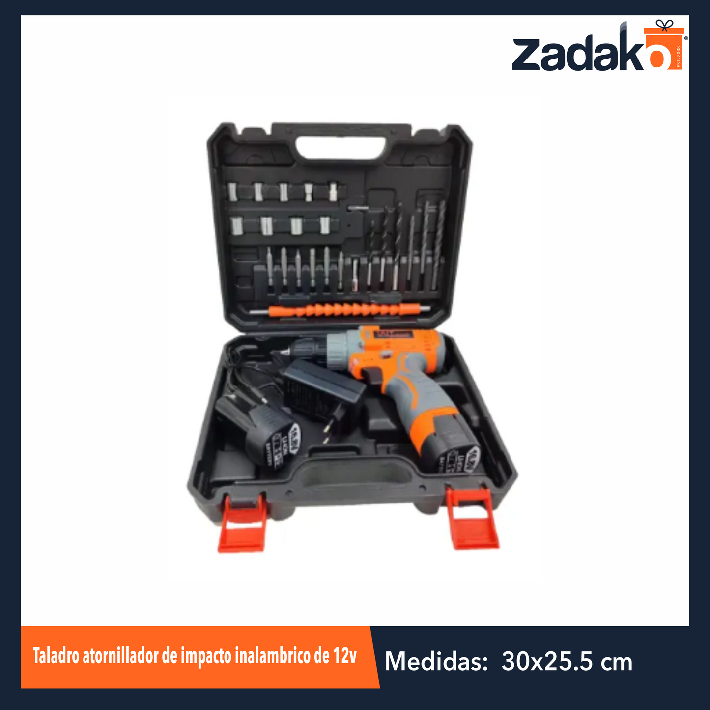 ZF-0291 TALADRO ATORNILLADOR DE IMPACTO INALAMBRICO DE 12V CON 1 PZ O CAJA CON 10 PZS