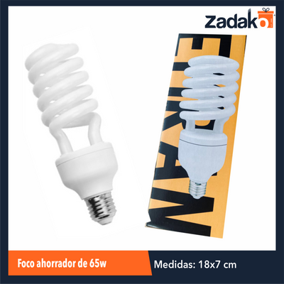 ZF-0317 FOCO AHORRADOR DE 65W CON 1 PZ O CAJA CON 50 PZS