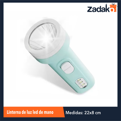 ZF-0322 LINTERNA DE LUZ LED DE MANO CON 1 PZ O CAJA CON 200 PZS