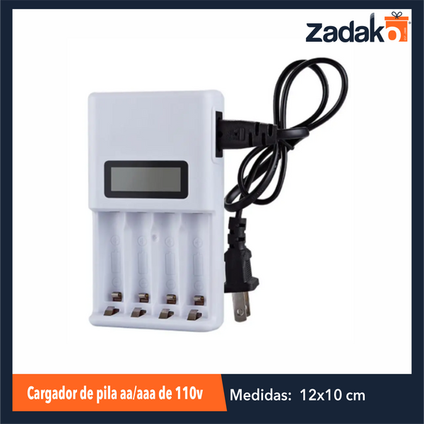ZF-0328 CARGADOR DE PILA AA/AAA DE 110V CON 1 PZ O CAJA CON 100 PZS