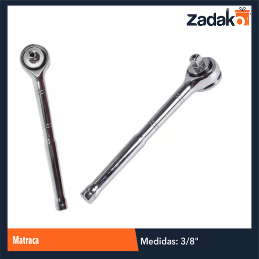 ZF-0359 MATRACA DE 3/8 DE PULGADA CON 1 PZ O CAJA CON 80 PZS