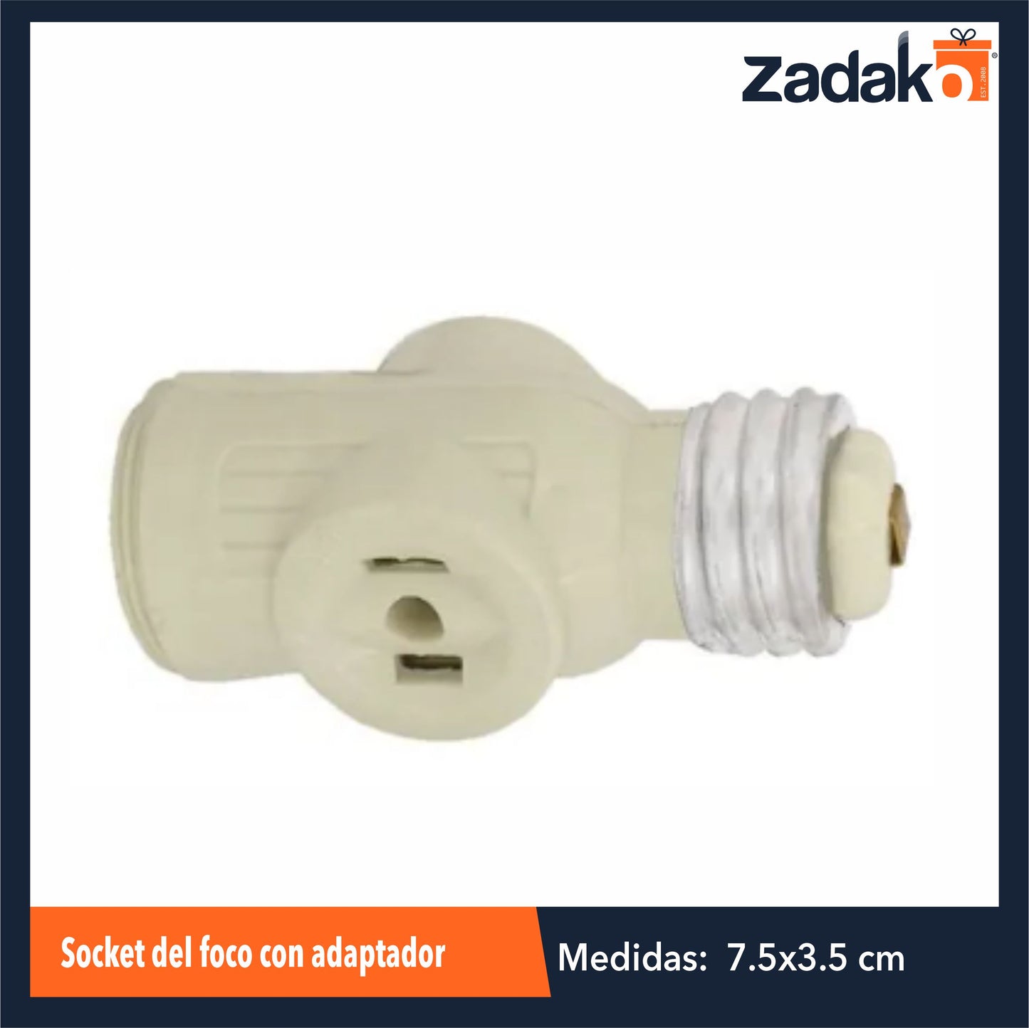 ZF-2003 SOCKET DEL FOCO CON ADAPTADOR CON 12 PZS O CAJA CON 50 PQTS