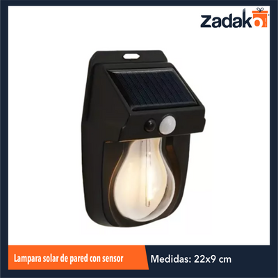 ZF-2195 LAMPARA SOLAR DE PARED CON SENSOR CON 1 PZ O CAJA CON 100 PZS