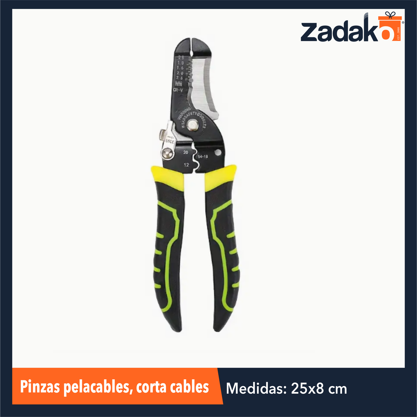 ZF-2197 PINZAS PELACABLES, CORTA CABLES CCON 1 PZ O CAJA CON 150 PZS