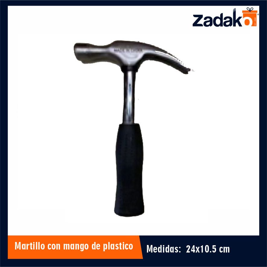 ZF-2276 MARTILLO CON MANGO DE PLASTICO DE 105MM X 240MM CON 1 PZ O CAJA CON 60 PZS