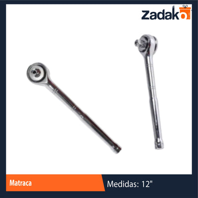 ZF-0360 MATRACA DE 1/2" CON 1 PZ O CAJA CON 50 PZS