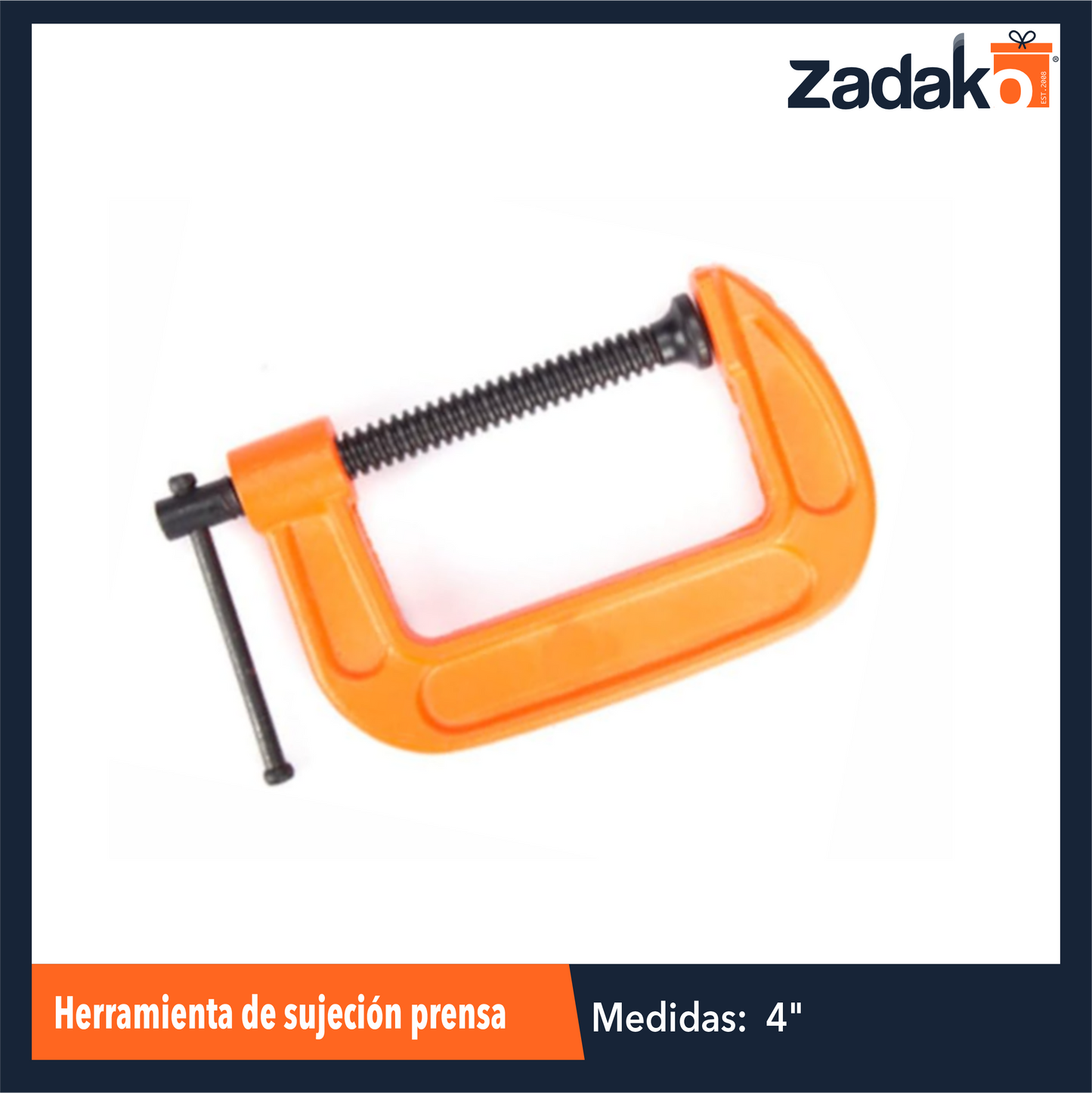 ZF-0361 HERRAMIENTA DE SUJECIÓN PRENSA DE 4" CON 1 PZ O CAJA CON 72 PZS