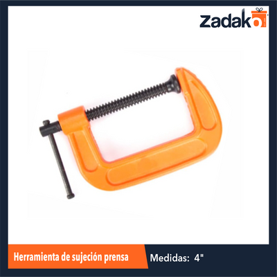 ZF-0361 HERRAMIENTA DE SUJECIÓN PRENSA DE 4" CON 1 PZ O CAJA CON 72 PZS