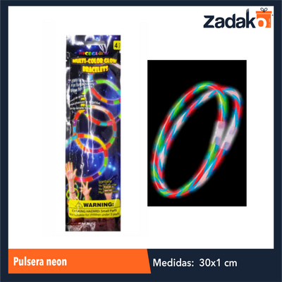 ZFI-0112 PULSERA NEON CON 1 PZ O CAJA CON 720 PZS