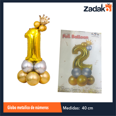 ZFI-0117 GLOBO METALICO DE NUMEROS CON 1 PZ O CAJA CON 600 PZS