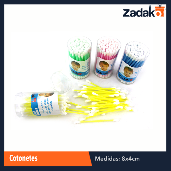 ZH-0070 COTONETES, CON 12 PIEZAS, O CAJA CON 40 PQTS