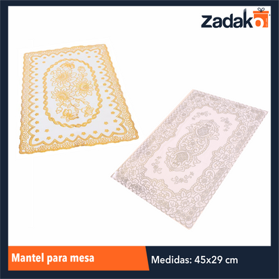 ZH-0120 MANTEL PARA MESA CON 12 PZS O CAJA CON 25 PQTS