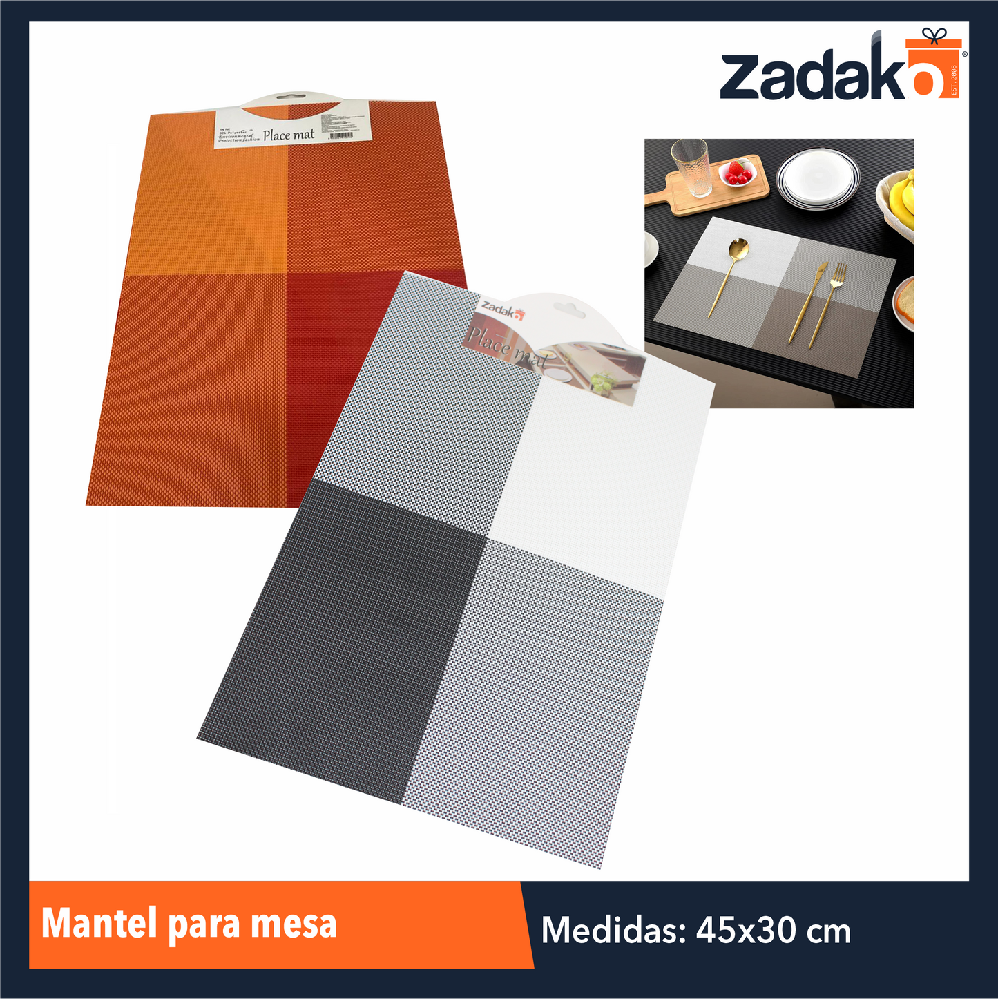 ZH-0121 MANTEL PARA MESA CON 1 PZ O CAJA CON 240 PZS