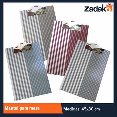 ZH-0123  MANTEL PARA MESA CON 1 PZ O CAJA CON 240 PZS